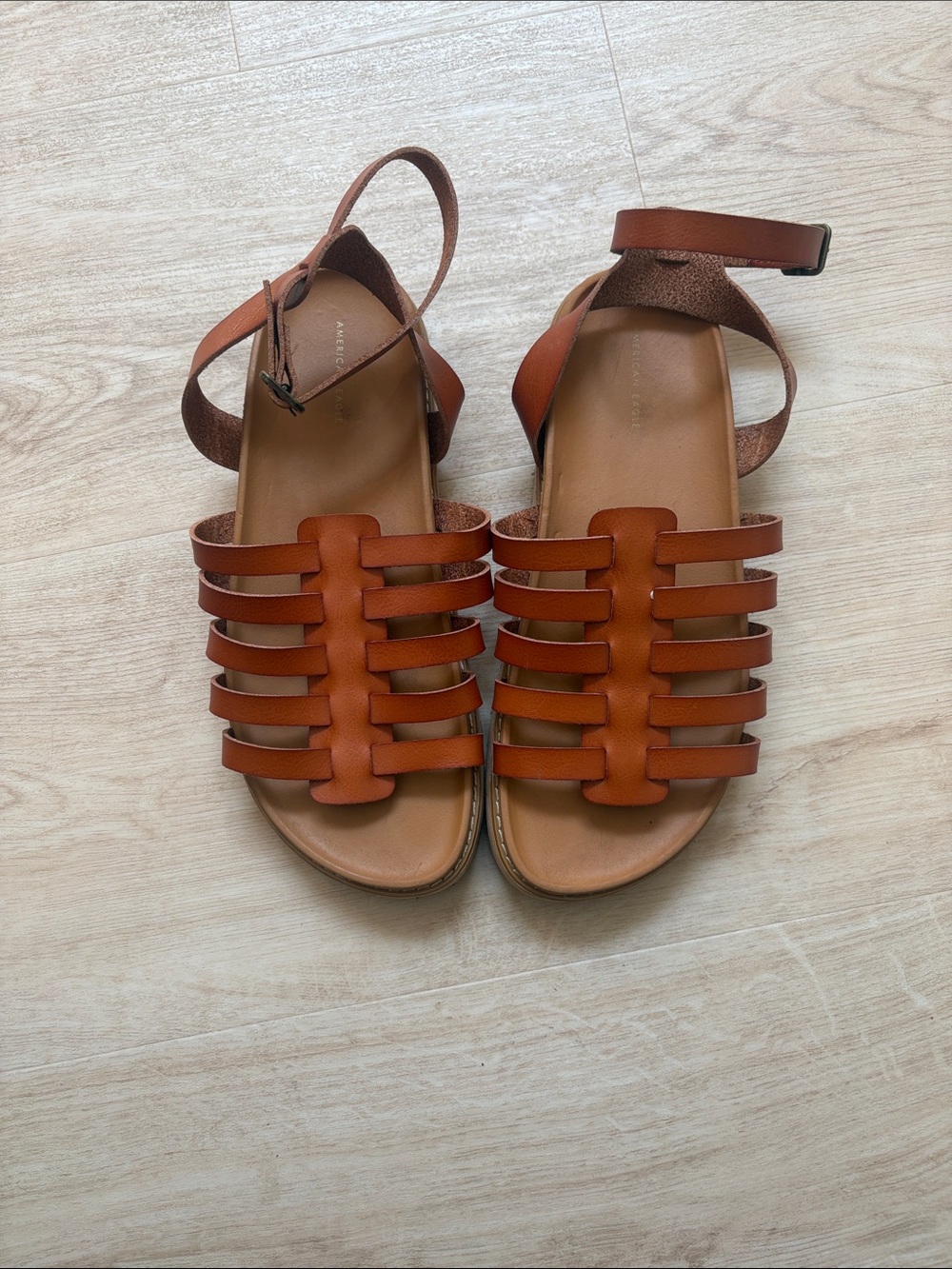 American Eagle Strappy Leather Sandals